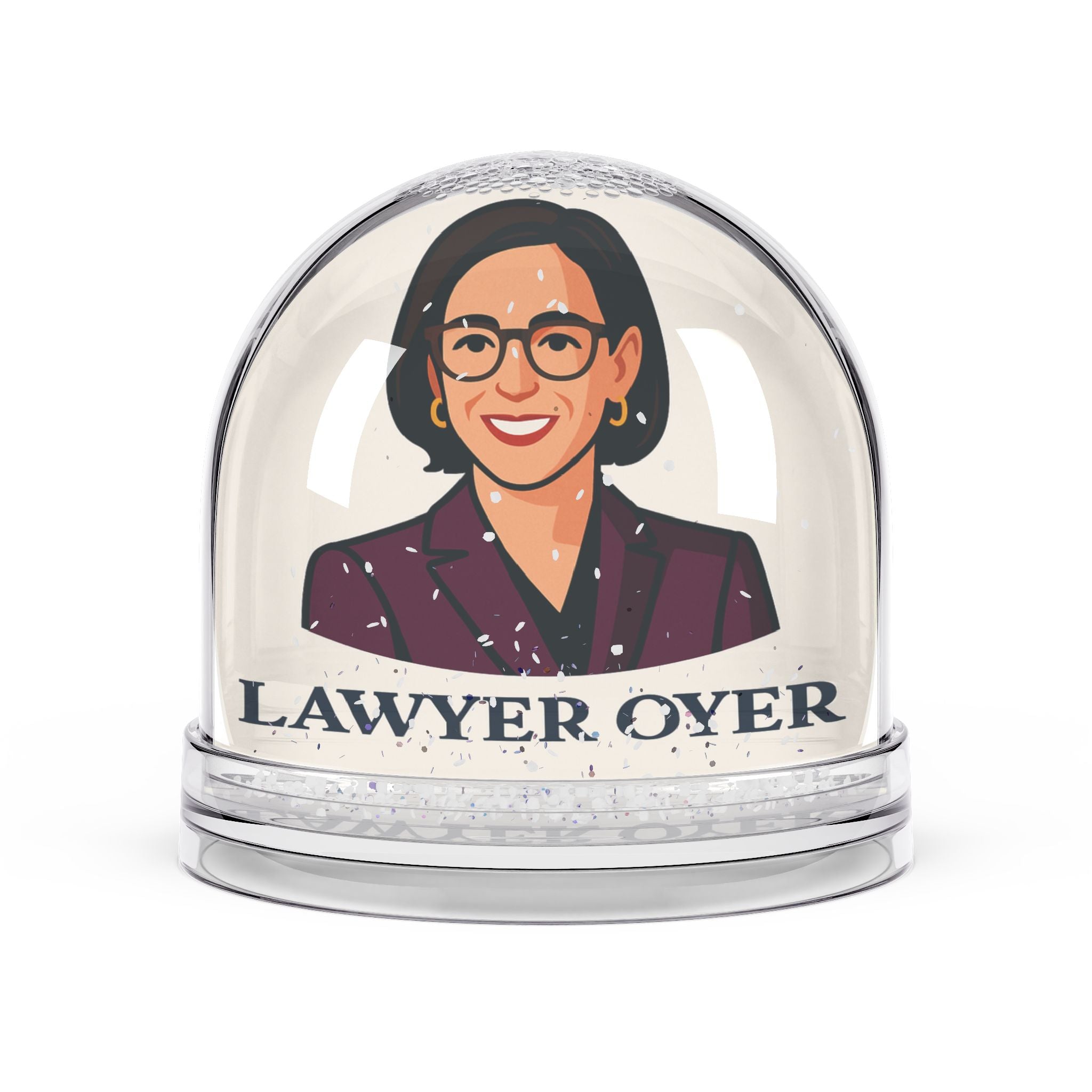 Lawyer Oyer Personalized Snow Globe — Gift for Lawyers, Legal Office Décor